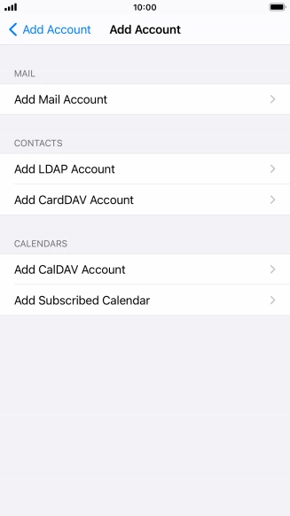 Press Add Mail Account.