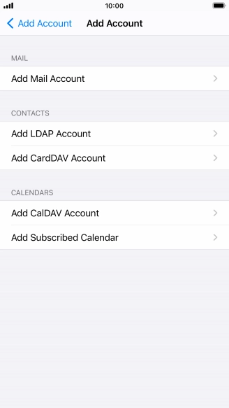 Press Add Mail Account.