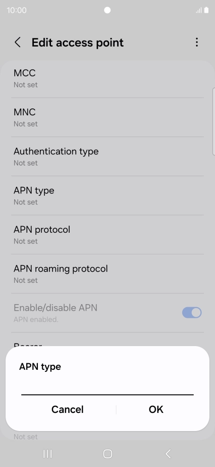 Key in mms and press OK.