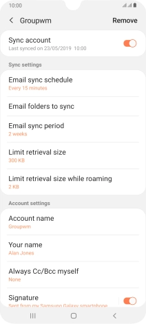 Press the indicator next to 