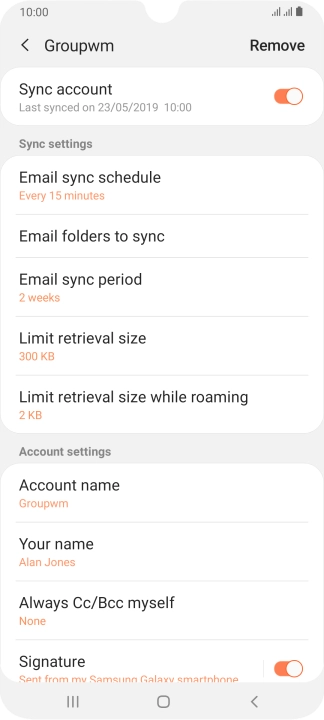 Press the indicator next to 