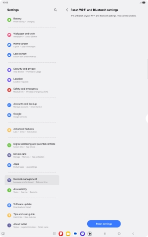 Press Reset settings.