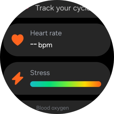 Press Heart rate.