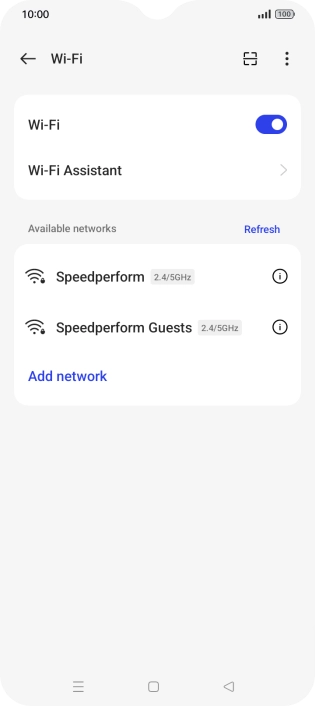 Press Wi-Fi Assistant.