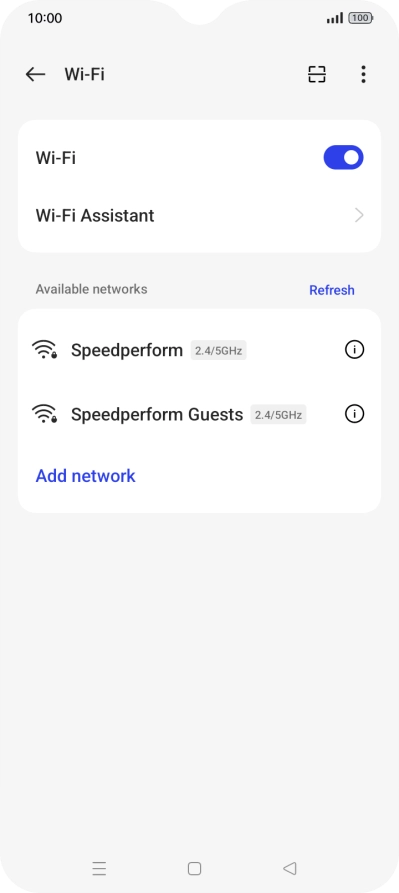 Press Wi-Fi Assistant.