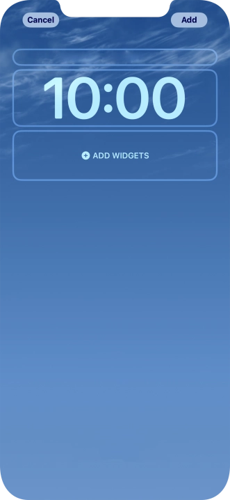 To customise the way the lock screen date is displayed, press the date widget and follow the instructions on the screen to select the required widget display mode.
