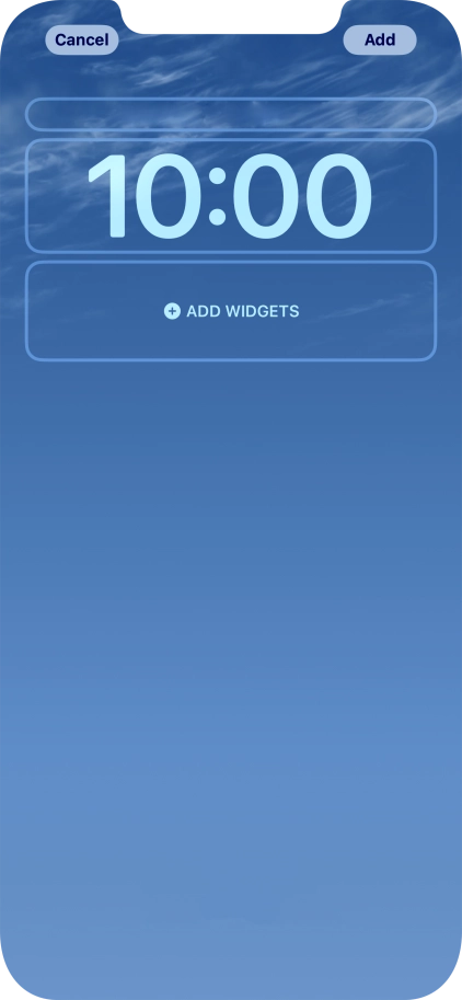To customise the way the lock screen date is displayed, press the date widget and follow the instructions on the screen to select the required widget display mode.