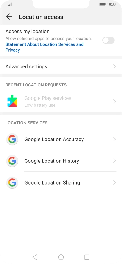 Press the indicator to turn the function on or off.
