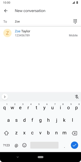 Press the required contact.