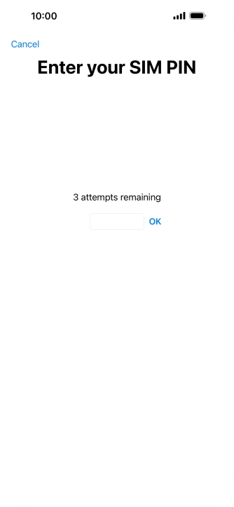 If your SIM is locked, key in your PIN and press OK.