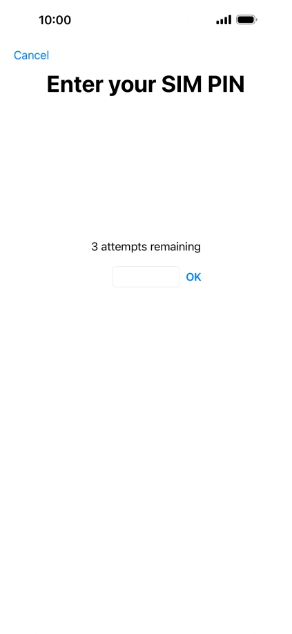 If your SIM is locked, key in your PIN and press OK.