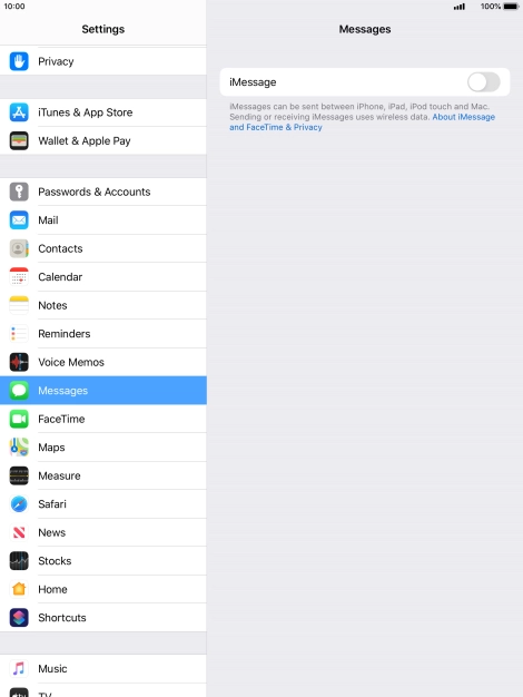 Press the indicator next to 