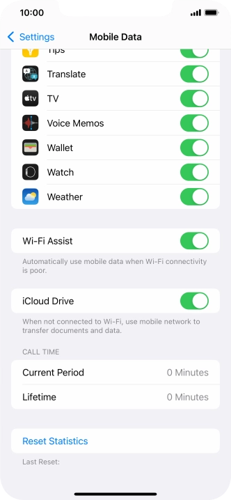 Press the indicator next to 