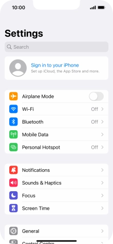 Press Sign in to your iPhone.