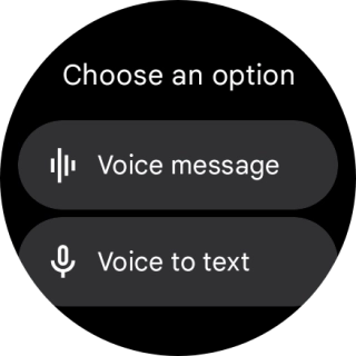 Press the required setting and follow the instructions on the screen to record and send the required reply.