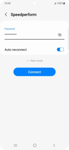 Key in the password for the Wi-Fi network and press Connect.