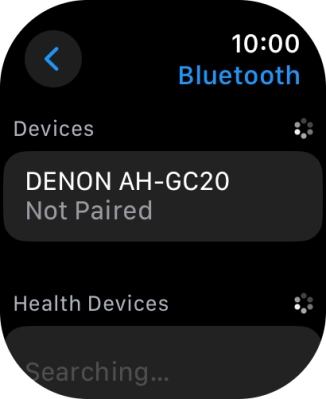 Press the required Bluetooth device.