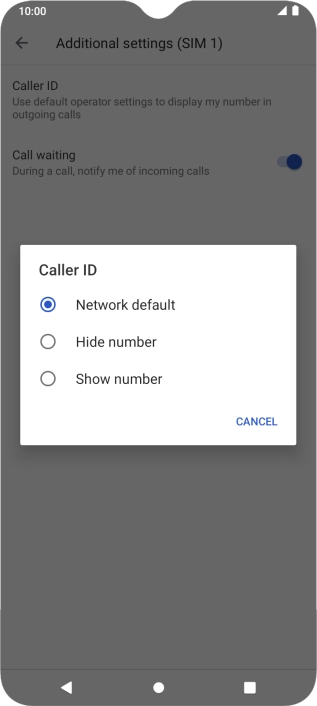 Press Show number to turn on caller identification.