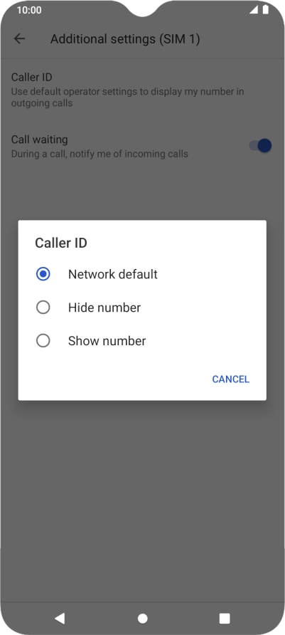 Press Show number to turn on caller identification.