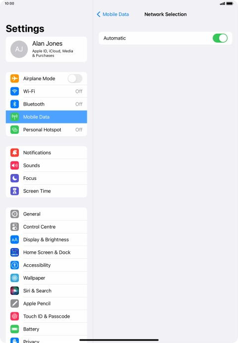 Press the indicator next to 