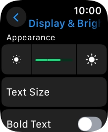 Press the brightness icons to set the required brightness.