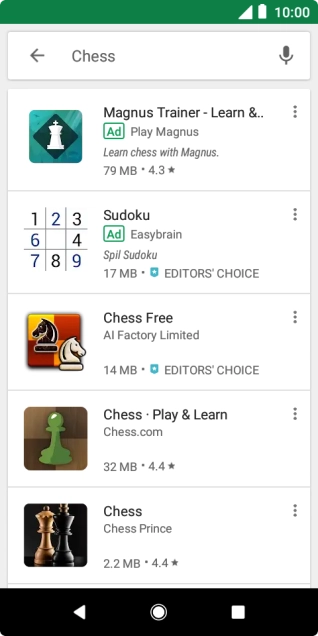 Press the required app.