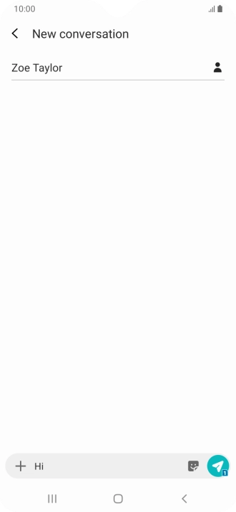 Press the send icon when you've finished your text message.