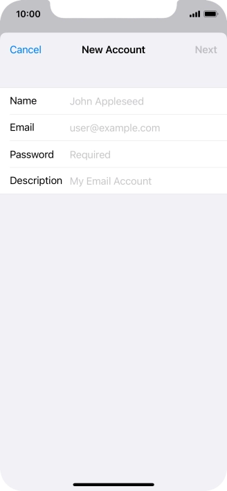 Press Name and key in the required sender name.