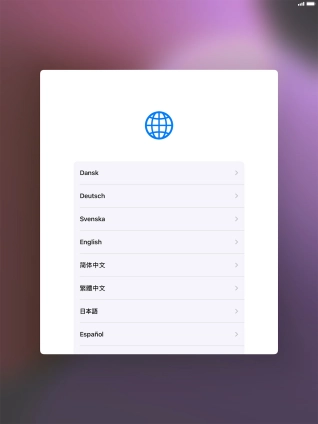 Press the required language.