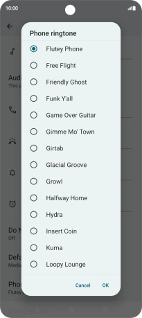 Press the required ring tones to hear them.