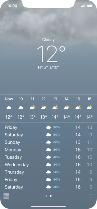 Slide your finger upwards starting from the bottom of the screen to return to the home screen.