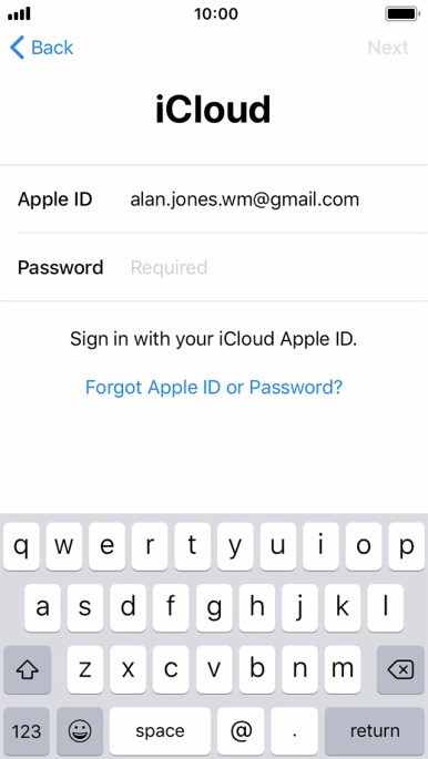 Press the field next to 
