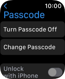 Press Turn Passcode Off and key in the current lock code.