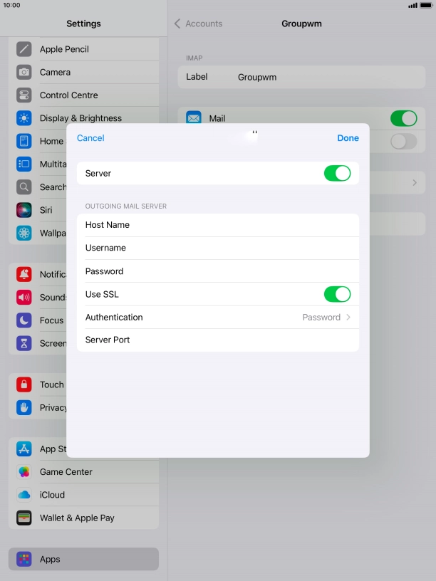 Press Authentication.