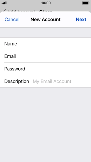 Press Description and key in the required name.