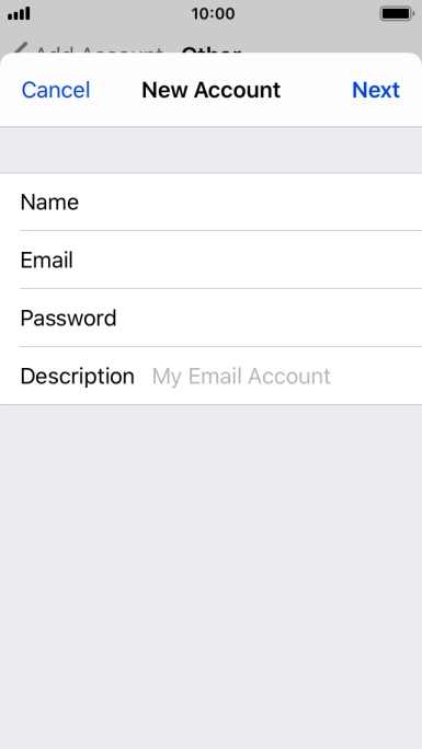 Press Description and key in the required name.