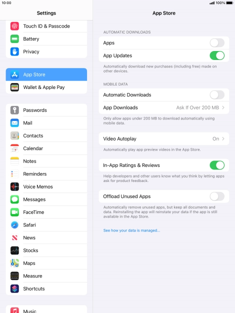 Press the indicator next to 
