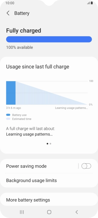 Press Power saving mode.