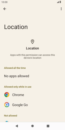 Press the required app.