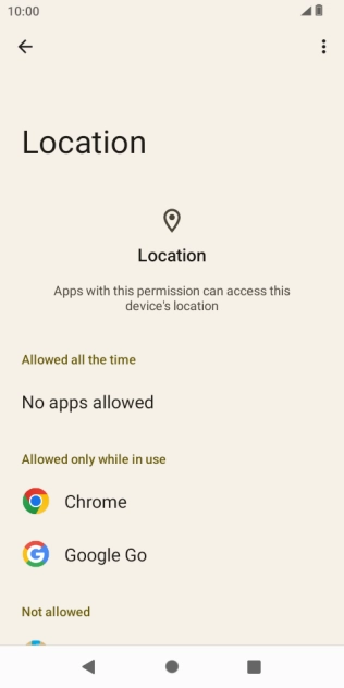 Press the required app.