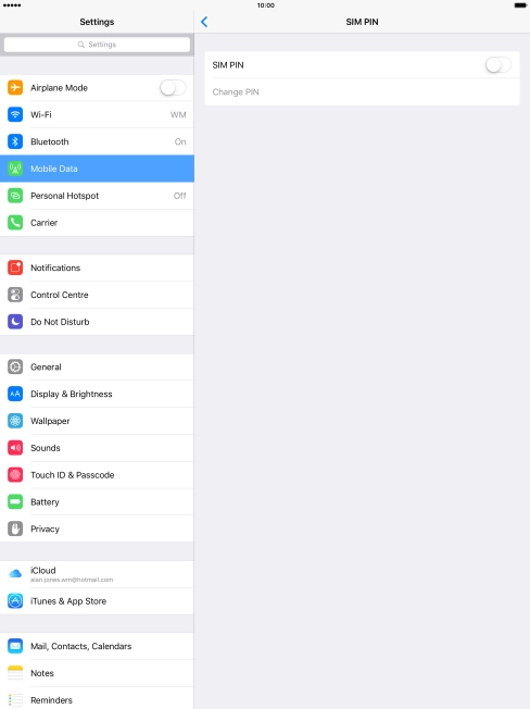Press the indicator next to 