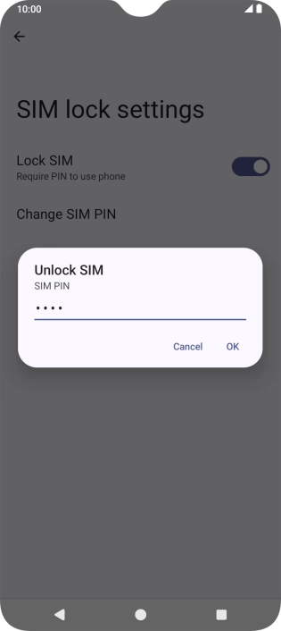 Key in your PIN and press OK.