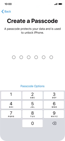 Press Passcode Options.