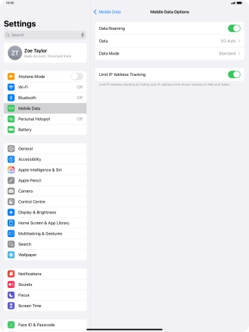 Press the indicator next to 