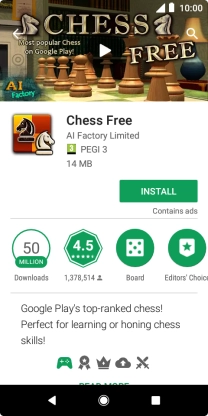 Press INSTALL and follow the instructions on the screen to install the app.