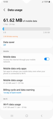 The total data usage is displayed.