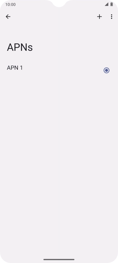 Press the new data connection icon.