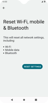 Press RESET SETTINGS.