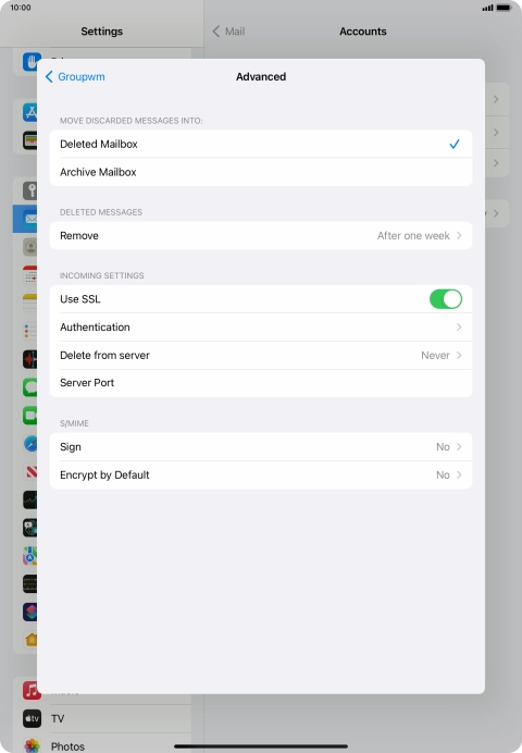 Press the indicator next to 