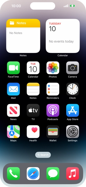 When the battery charging icon is displayed, the battery is charging.